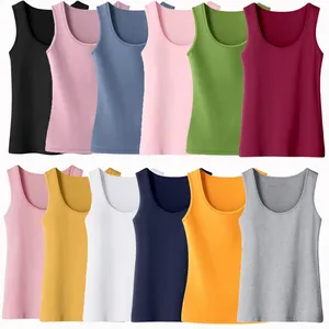 Camiseta sin mangas de Yoga de entrenamiento Rosa bebé personalizada para mujer 100% tela de punto de algodón al por mayor - Product Image 4