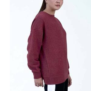 Ropa de invierno lisa y extragrande de manga larga informal en blanco, precio barato al por mayor, superventas, Sudadera de cuello redondo de secado rápido para mujer - Product Image 3