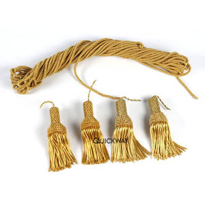 Borlas de alambre de lingotes personalizadas de alta calidad, venta al por mayor, flecos de cuentas de seda decorativos, borla de lingotes de alta calidad - Product Image 3