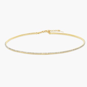 Collar Gargantilla de Alambre de Diamantes Flexible, 1.30 Ct, Diamante Natural, Color G-H, Claridad VS, Oro Sólido de 14K, Pieza de Lujo Hecha a Mano - Product Image 2