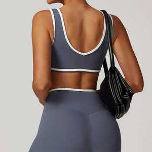Gran oferta, hecho en fábrica, logotipo personalizado, ropa de Yoga, sujetadores, venta al por mayor, Fitness, mujeres, Sexy, gimnasio, correr, Sujetador deportivo de algodón - Product Image 6