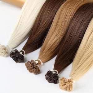 Extensiones de cabello humano vietnamita de punta plana de lujo para mujeres uso profesional en salón textura suave y sedosa suministro de mercado de exportación - Product Image 4
