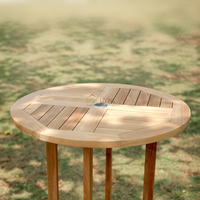 Mesa de Comedor de Estilo Moderno en Oferta, Hecha de Madera Maciza para Uso en Exteriores, Cafeterías, Villas o Apartamentos