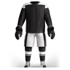 Conjunto de camiseta de hockey sobre hielo de malla cómoda personalizada unisex, ropa deportiva para hombre, Tops y uniforme de chándal - Product Image 5