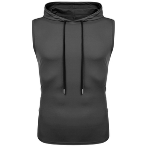 Best Selling Customized Design Lightweight Sleeveless hoodies 100% Cotton Custom Color Breathable Pullover Gym hoodies For Men - Product Image 4