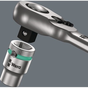 Jeu de clés à douille Wera 13 pièces 8100 SA 12 HF Zyklop, taille 1/4 po, avec 72 dents hexagonales à 6 points, 5-13 mm - Product Image 4
