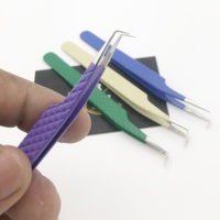 Pinzas para Pestañas de Acero Inoxidable con Recubrimiento en Polvo, Ecológicas, Profesionales, Antiestáticas, con Logotipo Personalizado, Duraderas