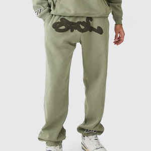 Gran oferta de chándales holgados de diseño bordado de chenilla para hombre de algodón 100%, conjuntos de Jogger personalizados transpirables para la temporada de invierno - Product Image 6