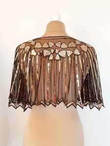 Cape perlée de style Preppy haute couture pour femmes et adultes Unique Handmade Party Wrap ODM Club Wear - Product Image 2