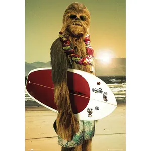 Affiche Star Wars de style moderne Chewbacca Surfin' pour décoration murale - Product Image 2