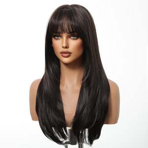 Peluca Sintética Mindy-DWY para Mujer, 24 Pulgadas, Corta, Lisa, Rubia, con Gran Área de Cuero Cabelludo Simulado, Corte en Capas, Sin Pegamento, Realista - Product Image 5