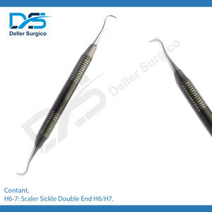 H6 & H7 Gracey Curettes Instrumentos quirúrgicos dentales de doble punta Fuente de alimentación manual Herramientas periodontales del fabricante - Product Image 2
