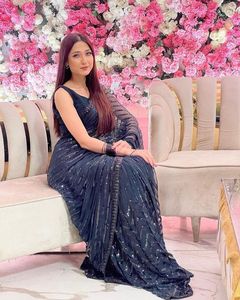 Dernier concepteur Heavy Soft Broderie Séquence Fantaisie Saree Par Fab Zone - Product Image 3