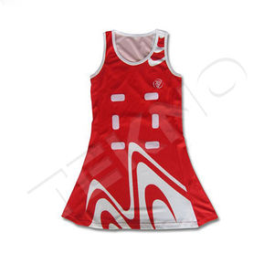 Tissu écologique d'uniforme de robe de netball imprimé par sublimation personnalisée en gros - Product Image 1