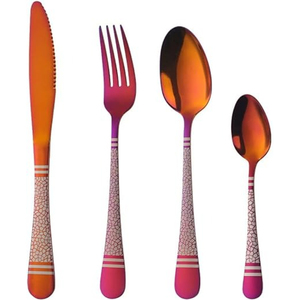 Ensemble de couverts en acier inoxydable au design personnalisé de luxe moderne-Couteau cuillère fourchette fabriqué en Inde pour la cuisine, les fêtes et les événements Vaisselle Couverts - Product Image 1