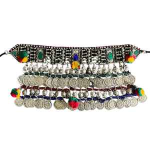 Haute qualité à la mode Style afghan en acier inoxydable ensembles de bijoux Turquoise personnalisé femmes Vintage mariage boucle d'oreille collier pour - Product Image 1