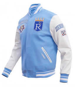 เสื้อแจ็กเก็ตผ้าขนรอยัลพร้อมแขนหนังงานปักตามสั่งพิมพ์ลายสำหรับนักเรียนฐานโรงเรียน - Product Image 6