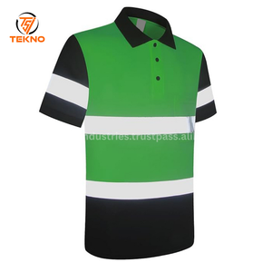 Camisas reflectantes Polo para hombre Logotipo personalizado Hi Vis Ropa DE TRABAJO Camisas Polo de trabajo de manga corta Camisetas Polo de seguridad reflectantes OEM - Product Image 2