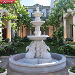 <span class=keywords><strong>Fuente</strong></span> de Agua Decorativa de Jardín con Estatua de Cisne de Piedra de Mármol Blanco Grande - Product Image 5