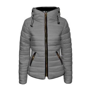 Chaqueta Acolchada Estándar para Otoño e Invierno, Cálida, con Cuello Alto, Color Gris, Talla 2026 - Product Image 2