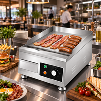 Plaque de cuisson électrique professionnelle en acier inoxydable, gril plat de comptoir, machine Teppanyaki, équipement de cuisine pour restaurant