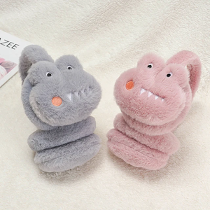 Orejeras Unisex de Invierno, Nuevas y Modernas, Personalizadas, de Felpa Suave de Poliéster, con Estampado por Transferencia de Calor, Parche Bordado, Cálidas y a la Moda para Niños - Product Image 2