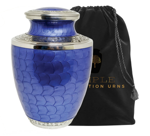 โกศบรรจุอัฐิแบบอเมริกัน/ยุโรป สีน้ำเงิน เป็นมิตรกับสิ่งแวดล้อม ทนทาน ปรับแต่งได้ สำหรับงานศพ ขนาด 10 นิ้ว - Product Image 3