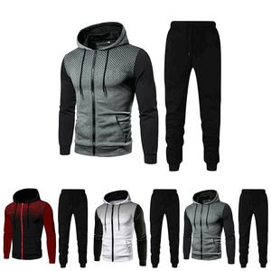 ชุดเสื้อมีฮู้ดแนวสตรีทแวร์ผ้าเฟรนช์เทอร์รี่ปักซิปกางเกงวอร์มและเซ็ทมีฮู้ด - Product Image 6