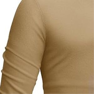 Nouveau gros de haute qualité Polyester couleur unie pull pull hommes col rond épais printemps chandails - Product Image 3