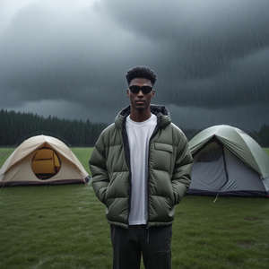 Mens Light <b>Weight</b> Puffer Outdoor Jacket | Packable Warm <b>Quilted</b> Coat | Water-Resistant Windproof Solid Winter Outerwear 2026 - Product Image 1