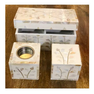 Cadeaux de l'Aïd Brûleur Bakhoor Religieux Nouvelle Collection Plateau d'incrustation de perles de mère Belle incrustation d'os Parfum fraise Mabkhara - Product Image 1