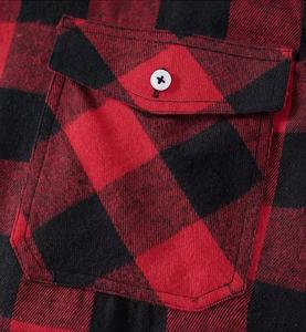 Chemise en flanelle à carreaux décontractée pour homme 100% coton, longue teinte en fil, personnalisable pour le travail ou le week-end, élégante et durable - Product Image 4