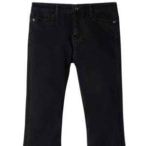 Jeans de Tiro Alto con Corte de Campana, Mezclilla Elástica Negra, Corte Ajustado, Estilo de 5 Bolsillos, Jeans de Moda para Mujer Cómodos y Elegantes - Product Image 5