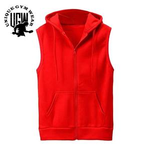 Pull à capuche en coton sans manches pour hommes avec logo personnalisé en gros Sweat à capuche vierge d'entraînement sans manches à la mode impression OEM de qualité - Product Image 2