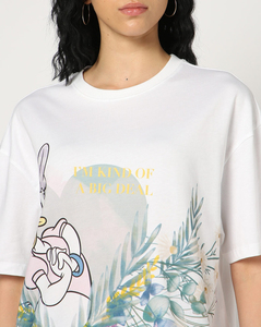 T-shirts oversize tendance pour femmes, streetwear, 100% coton, toile légère, séchage rapide, respirant, impression de logo personnalisée, OEM - Product Image 5