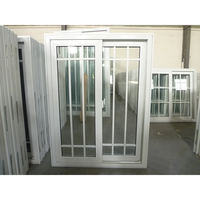 Ventanas Corredizas de PVC Resistentes a Impactos con Rejilla para Casa, Dormitorio, Cocina, Ventanas Corredizas Dobles de Vidrio Templado Transparente
