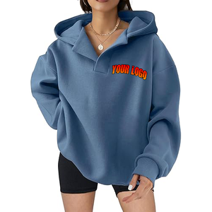 Sweat-shirt personnalisé automne-hiver pour homme et femme, coton de haute qualité, surdimensionné et sans cordon de serrage, motif imprimé - Product Image 4