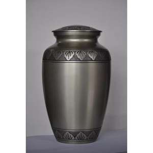 Grande urne de crémation pour adultes Turquoise Floral Bend Urnes en aluminium fabriquées à la main Humains Fournitures funéraires Cendres Souvenir Urnes et Pot - Product Image 6