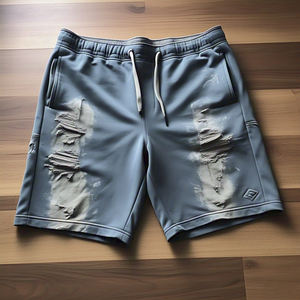 Haute qualité Offre Spéciale longueur régulière hommes sueur en détresse Shorts / gym yoga course entraînement shorts pour hommes - Product Image 2