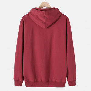 Venta al por mayor de gran tamaño 100% de algodón sudaderas con capucha de los hombres de alta calidad gota hombro hombres transpirable Sudadera con capucha ropa - Product Image 6