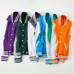 Chaquetas Varsity de Invierno de Forro Polar Estilo Cool Personalizadas de Venta Caliente, Chaqueta Bomber de Cuero de Alta Calidad para Hombre - Product Image 5