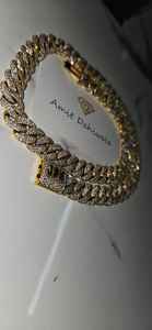 จี้เพชรทรงตัวอักษรแบบคลาสสิก ชุบทองคำแท้ 14K สีเหลือง ประดับเพชรแท้ CVD น้ำหนัก 4.30 กะรัต สามารถสลักชื่อได้ ตัวเรือนเงินสเตอร์ลิง เหมาะสำหรับงานปาร์ตี้ - Product Image 3