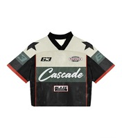 Maillot de football américain personnalisé, short 100% polyester, séchage rapide, respirant, lettres imprimées, style sport décontracté, hip-hop, unisexe