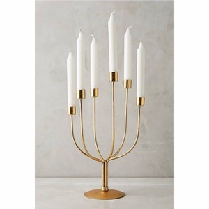 Juego de Portavelas Cónicos Geométricos de Metal Dorado de Lujo |   Vela Decorativa Hecha a Mano Resistente al Calor, Estilo Nórdico Moderno para Bodas y Decoración del Hogar - Product Image 3