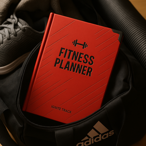 Labon đỏ tập thể dục kế hoạch lá đen dập góc Kim loại phòng tập thể dục Workout Nhật Ký cho sức mạnh đào tạo và theo dõi tiến độ - Product Image 6