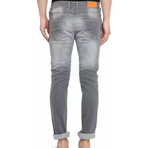 กางเกงยีนส์ผ้าลูกฟูกสำหรับผู้ชาย, กางเกงยีนส์ผ้าฝ้าย100% ระบายอากาศได้ดีมีลวดลายสีพื้นเอวปานกลางสำหรับฤดูหนาว - Product Image 2