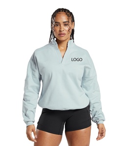 100% coton 465GSM poids lourd col en V sweat surdimensionné goutte épaule pull bleu clair décontracté haut Streetwear - Product Image 1