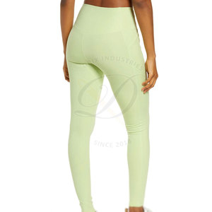 Women's Fashion Mid Waist Yoga <b>Legging</b> Solid <b>Pattern</b> Wholesale Pants Spandex/Polyester Breathable Elastic Waist Closure Made - Product Image 3