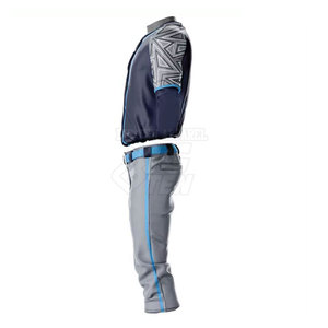 Ensemble complet d'uniformes de baseball personnalisés 100% polyester pour hommes, comprenant un maillot et un pantalon dans une couleur personnalisée - Product Image 3