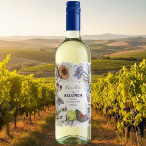 ALLUMEA Grillo Chardonnay Sicilia Bio DOP 750ml Organic White <b>Wine</b> From Italy Harmonious Sicilian Italian <b>Wine</b> 6th Bottling - Product Image 3
